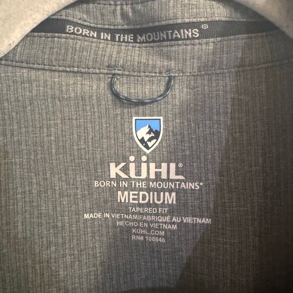 Kuhl OPTIMIZR Short Sleeve Tapered Fit Men’s Shirt Gray Sz Medium UV Protection - Picture 8 of 9